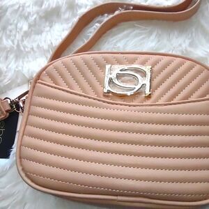 BEBE Los Angeles Daisy Crossbody Handbag Blush NWT